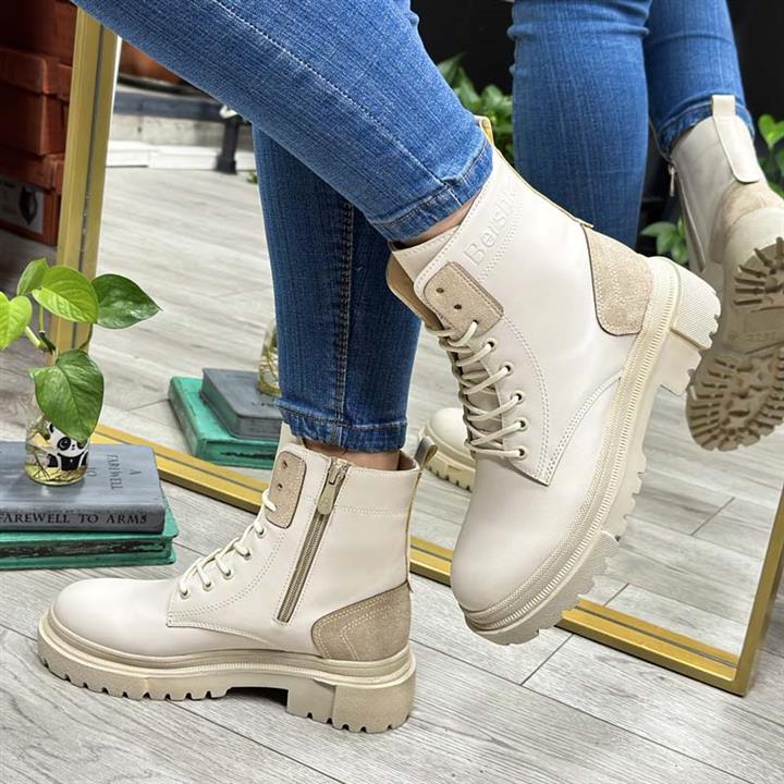 نیم بوت زنانه کلاسیک مدل برشکا ضد آب طرح چرم کد 9170